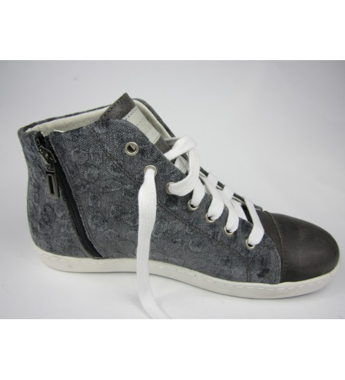 Deluxe handmade sneakers grey designed.